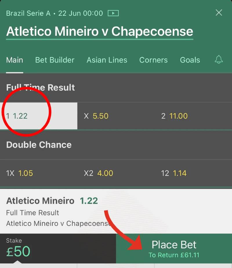 Cược 1x2 Là Gì? Hướng Dẫn Chơi Kèo 1x2 Bao Ăn Nhà Cái 6 Chọn trận đấu có chênh lệch