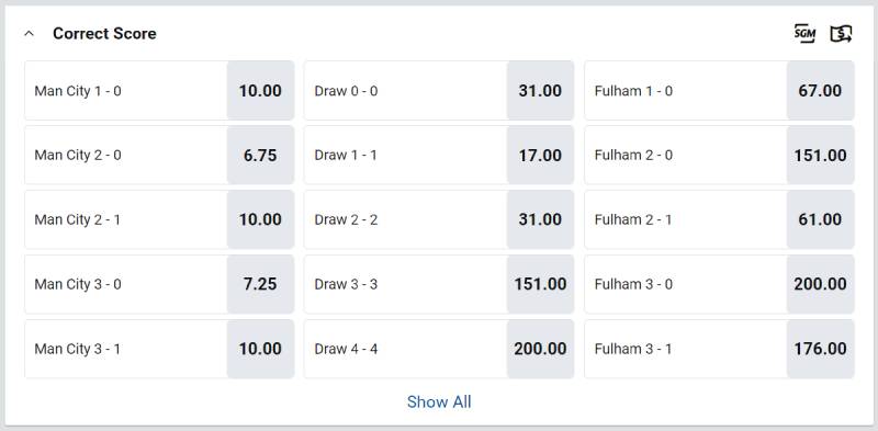 Cược Tỷ Số Chính Xác - Xác Suất Thắng Và Kinh Nghiệm Chơi 5 Không đánh nhiều tỷ số trong cùng một trận