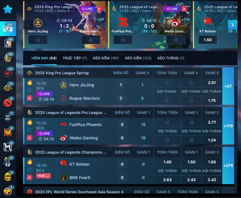 Cá Cược Esports Là Gì? Toàn Cảnh Từ Người Chơi Chuyên Sâu 5 Những loại kèo phổ biến trong cá cược Esports