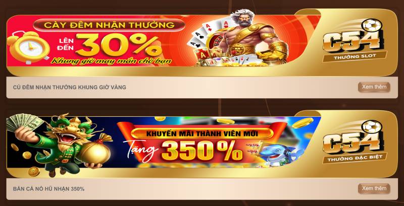 Giới Thiệu Bắn Cá C54 – Game Đổi Thưởng Hấp Dẫn Nhất 2025 8 Ưu đãi hấp dẫn riêng cho game bắn cá tại C54